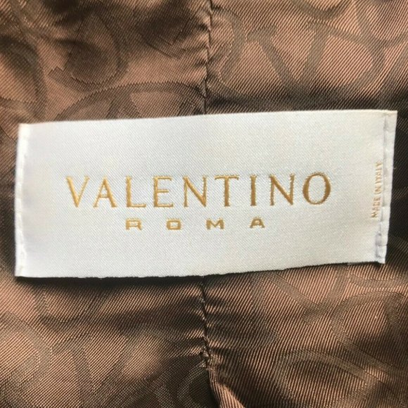 VALENTINO PANTS SUIT DECORATIVE POCKETS BROWN  2 - Picture 5 of 7